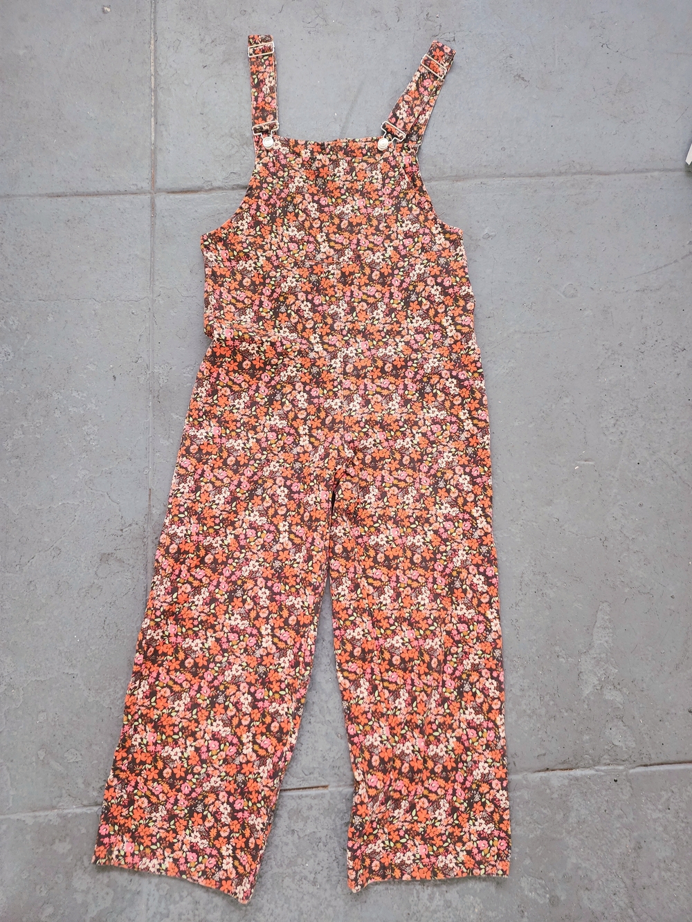 Zara Floral Wide Leg Overalls